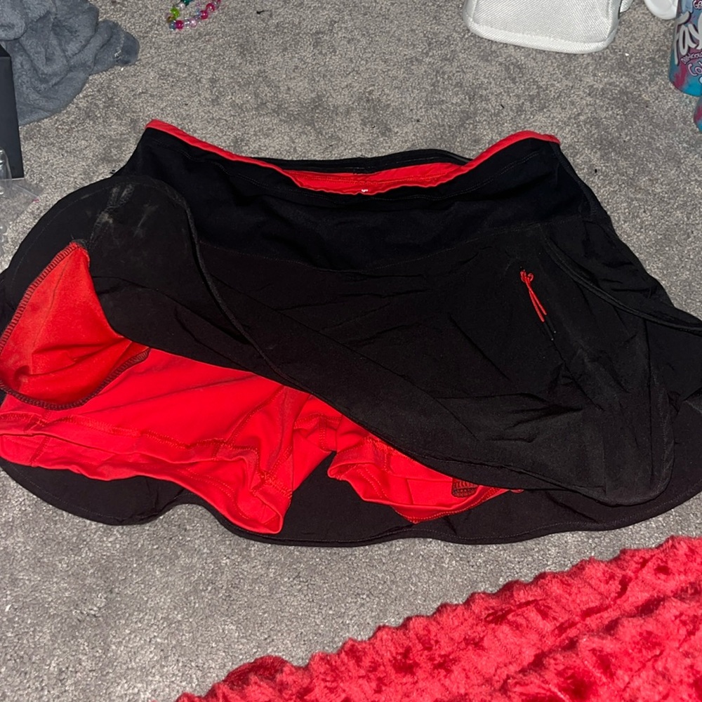 red and black skort 
XL